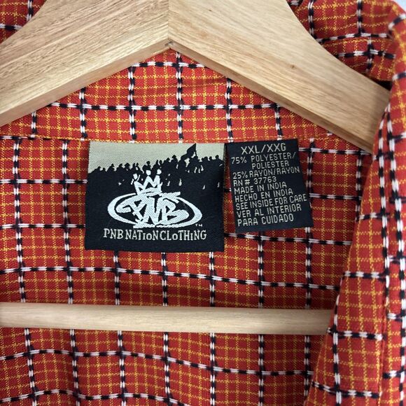 Vintage PNB Nation Clothing Oversized Button-up Woven Shirt Sz 2XL - Picture 4 of 6